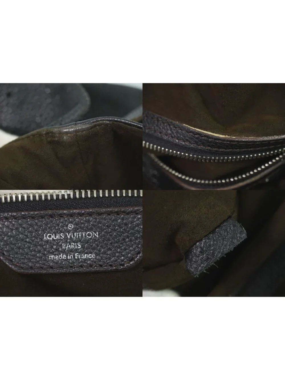 Louis Vuitton LV Mahina Neo L Leather Shoulder Bag Noir Black